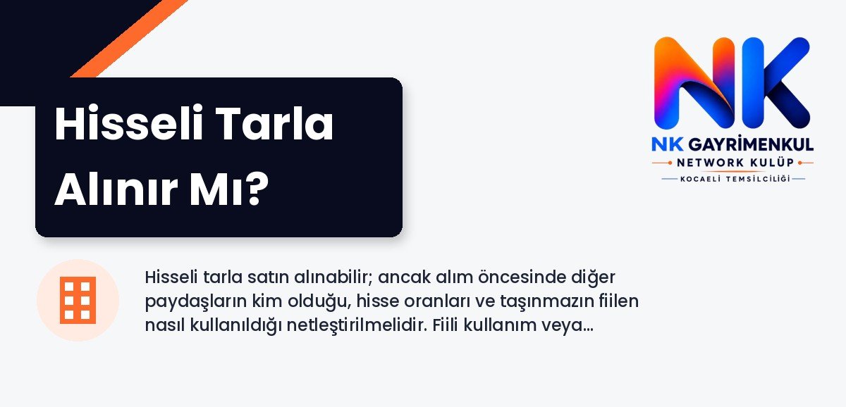 Hisseli Tarla Alınır Mı?