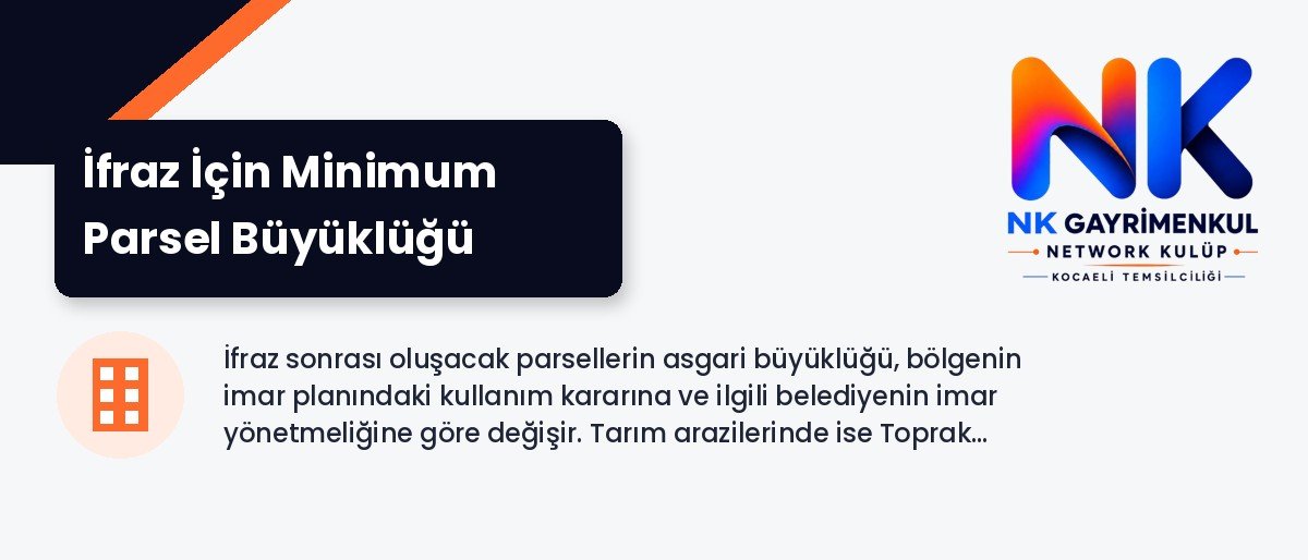 İfraz İçin Minimum Parsel Büyüklüğü Nedir?