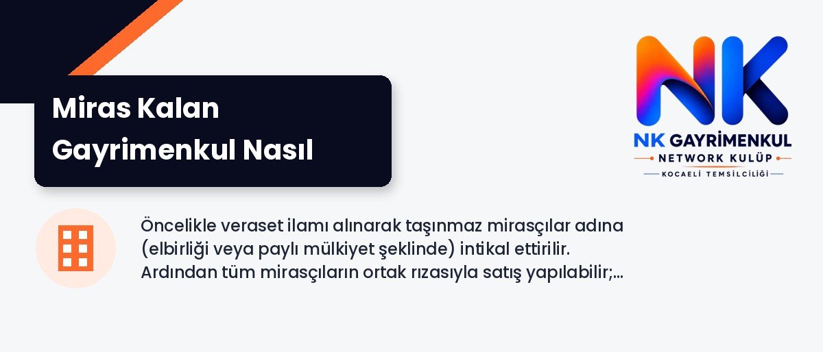Miras Kalan Gayrimenkul Nasıl Satılır?