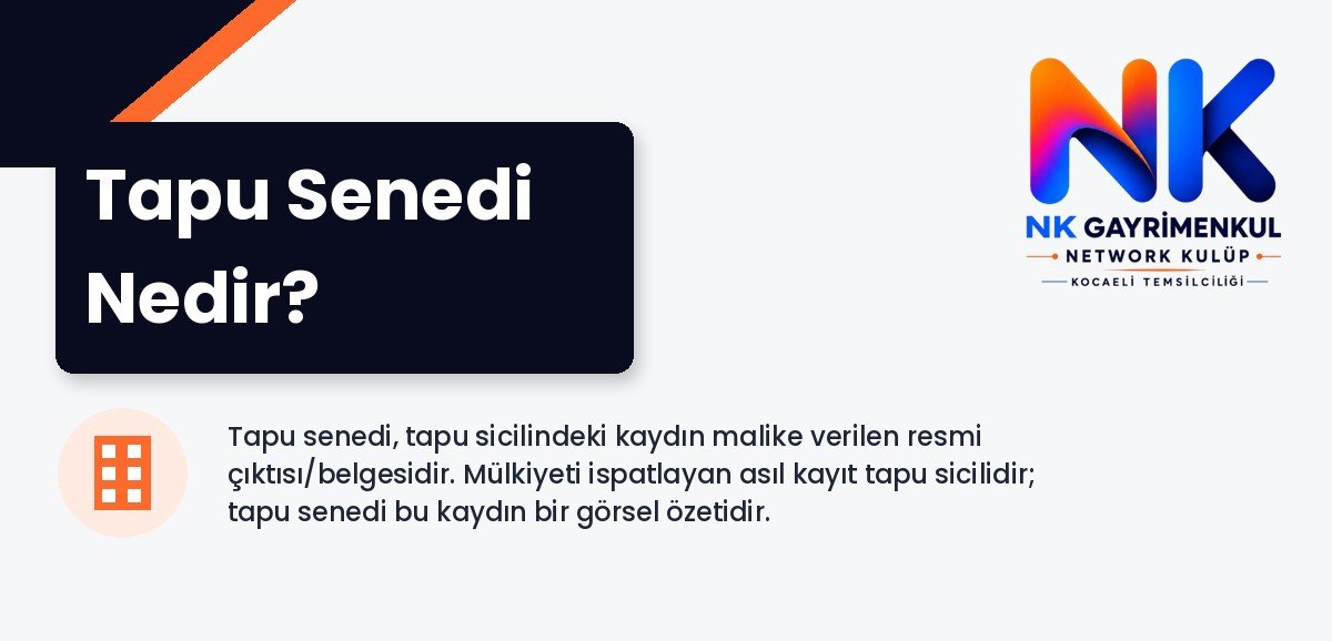 Tapu Senedi Nedir?